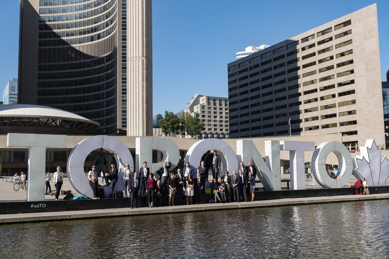 Minister Martin Dulig und die Delegation auf der Auslandsreise in Kanada.