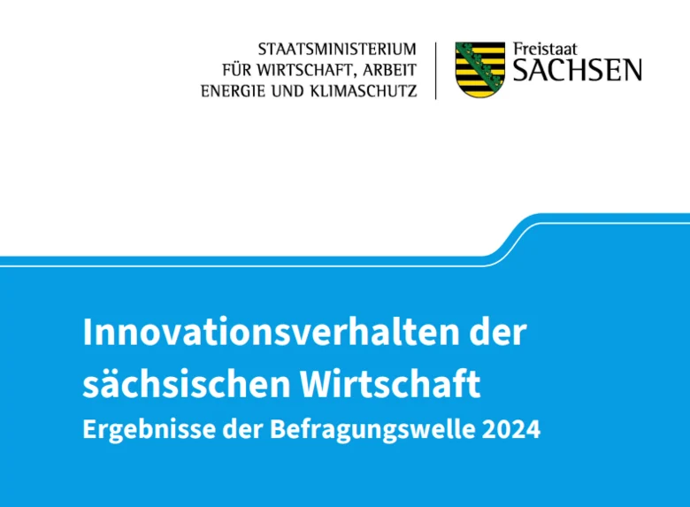 Titel der Broschüre "Innovationsverhalten der sächsischen Wirtschaft", Ergebnisse der Befragungswelle