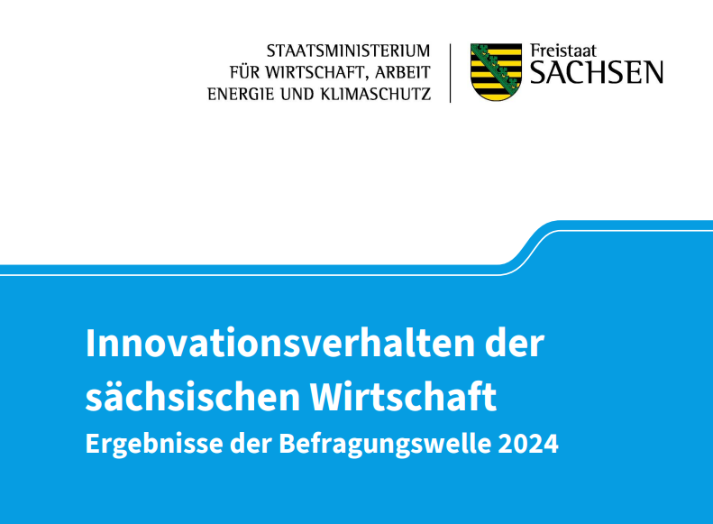 Titel der Broschüre "Innovationsverhalten der sächsischen Wirtschaft", Ergebnisse der Befragungswelle
